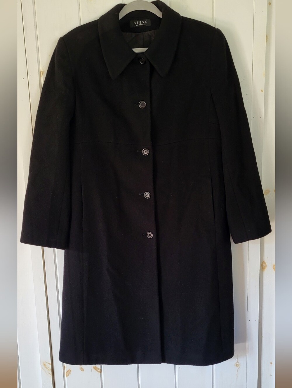 VTG Steve By Searle Wool Cashmere Blend Button Down Coat